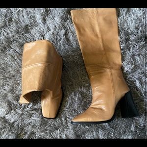 Topshop Tan Leather boots NWT